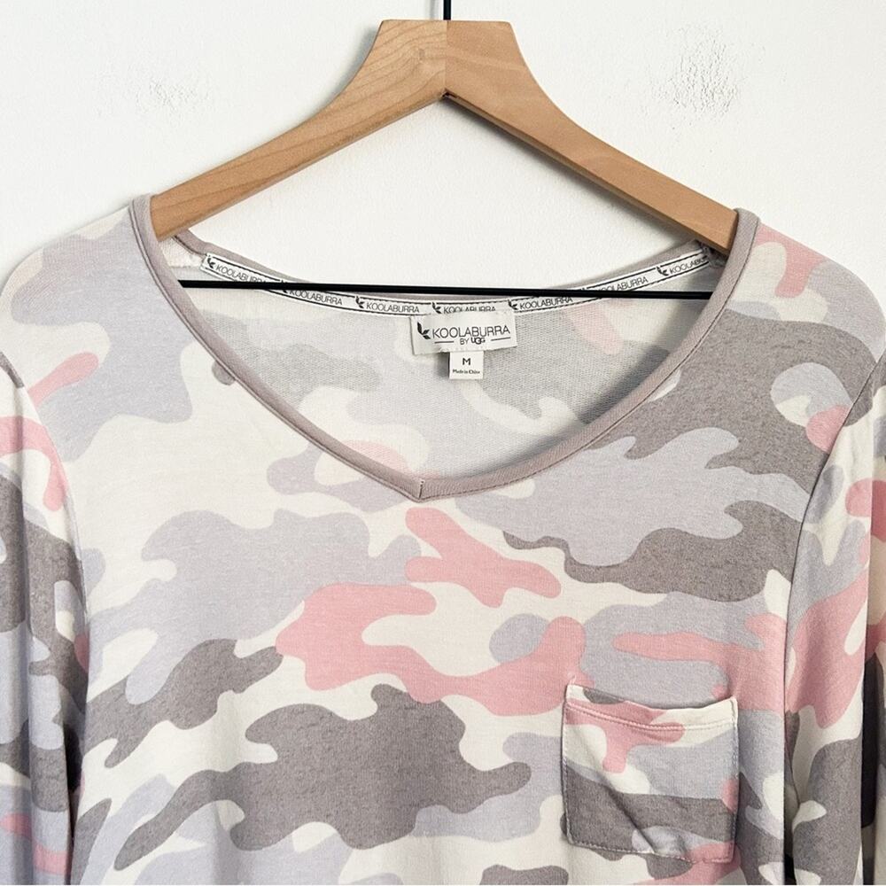Koolaburra by UGG Army Print Lounge Top Pink Purple Size M - Picture 2 of 9